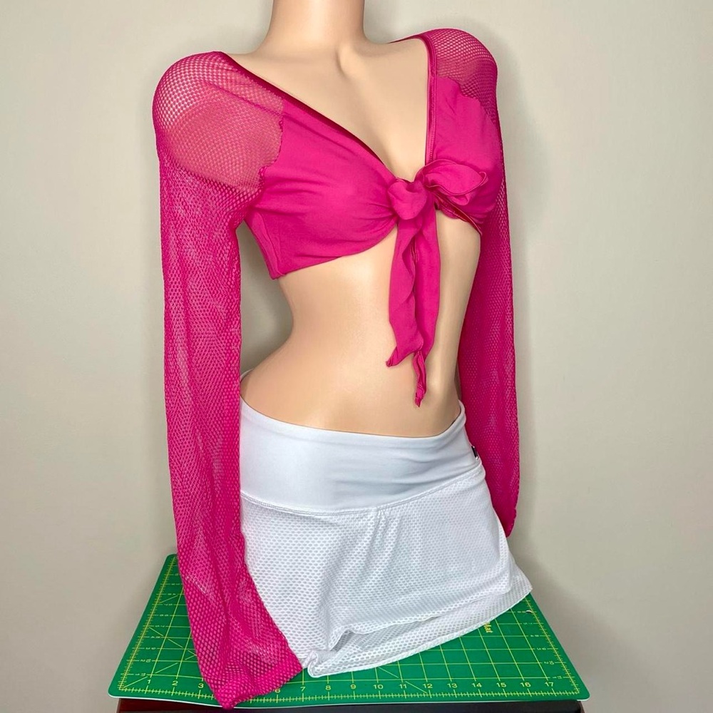 Vintage Y2K pink tie front top 🌺 by Intimissimi